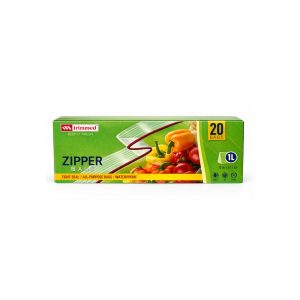 ZIPPER BAG 1L * 20CP RIMMED