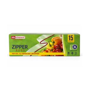 ZIPPER BAG 3L * 15CP RIMMED