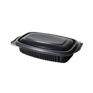 BLACK 500CC OVAL MICROW 50*10+LID