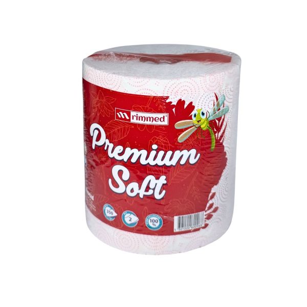 RIMMED KITCHEN ROLL 350 SHEETS PREMIUM SOFT - RIMMED